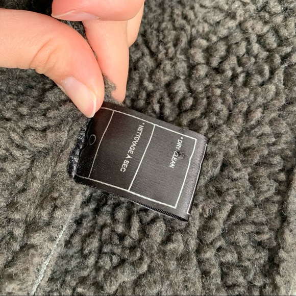 BB DAKOTA Charcoal Gray Gillian Faux Shearling/Suede Jacket - Picture 13 of 15